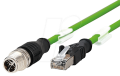 METZ CONNECT Connecting cable M12-RJ45, 8-pin, 1 m _ Ethernet connectors at very favourable prices _ reichelt elektronik